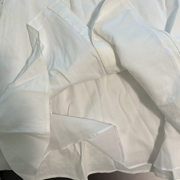 White contemporary dress  for  the classic ladies
 Short sleeve shirtdress - Picture 4 of 6